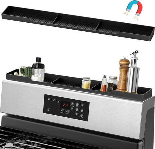 AWOKE 30-Inch Silicone Stove Top Shelf, Black