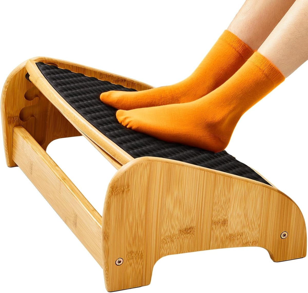 4-Height Bamboo Footrest with Massage Texture - Field & Nook