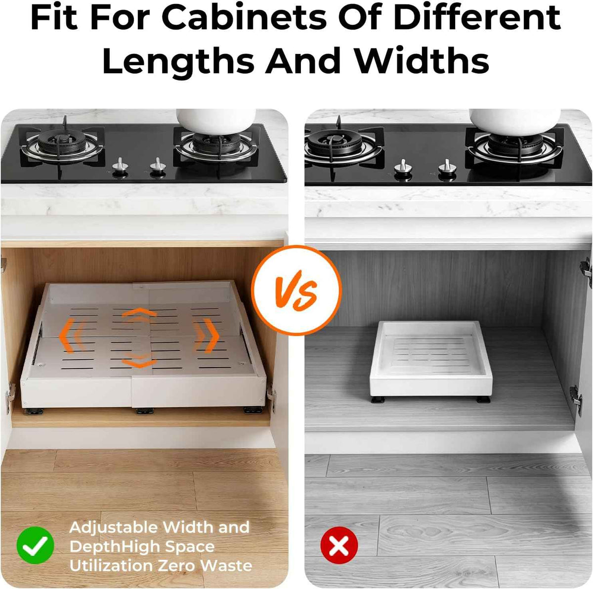 UFORU Expandable Pull Out Cabinet Organizer, 11.4"-18.9"