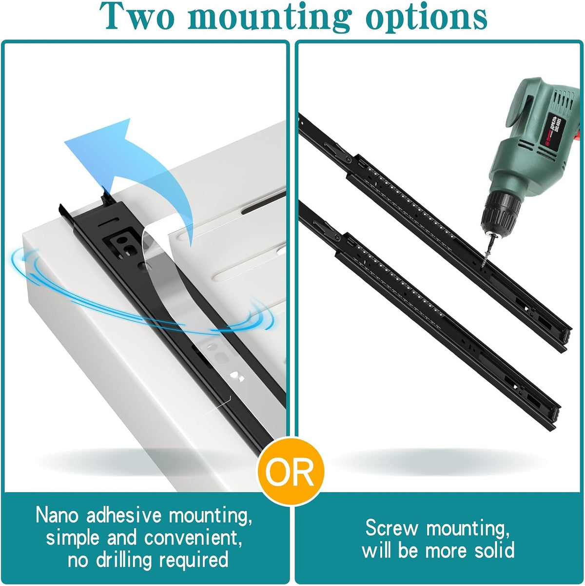 YFXCVSL Expandable Pull Out Drawers (12.6''-20.5''), Slide Out Cabinet