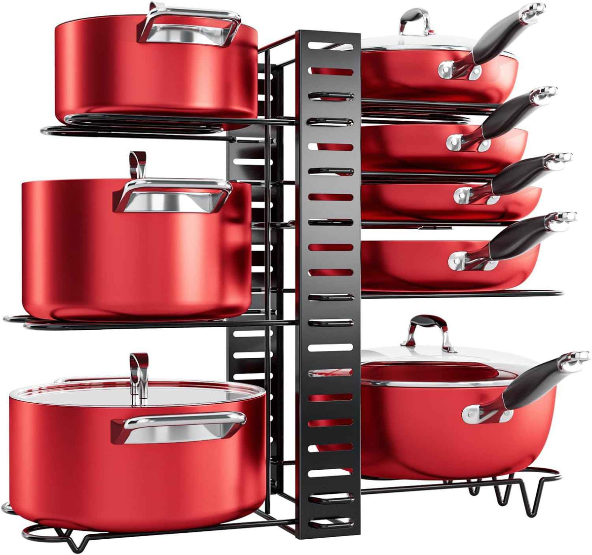 MUDEELA 8-Tier Pots and Pans Organizer, 16.61" Height