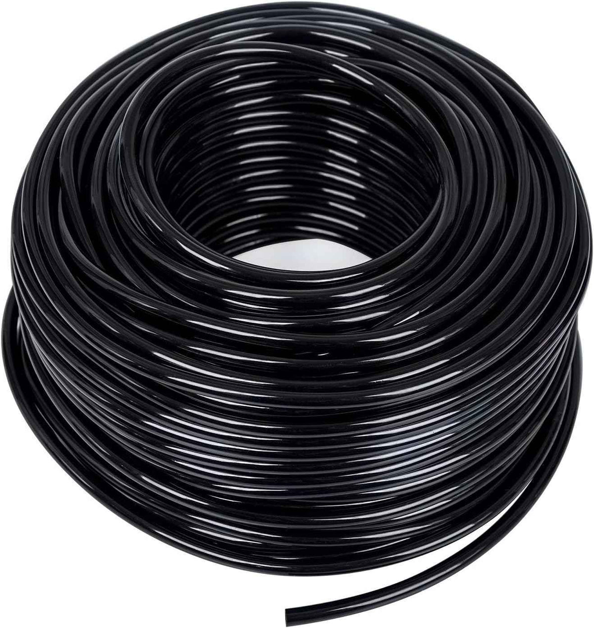 MIXC 200ft 1/4 Inch Black Distribution Tubing Drip Irrigation Hose Garden Watering Tube Line