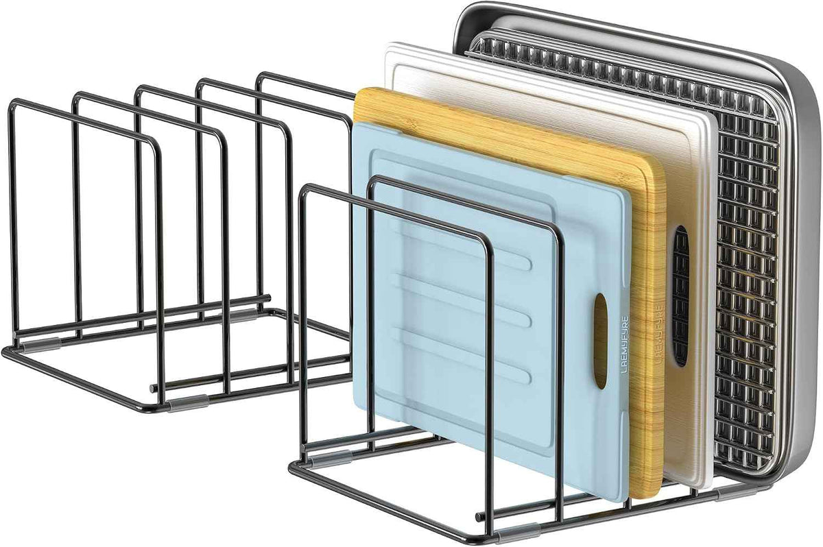 Kitchen Organizer Rack, 4-Slot, 2 Pack