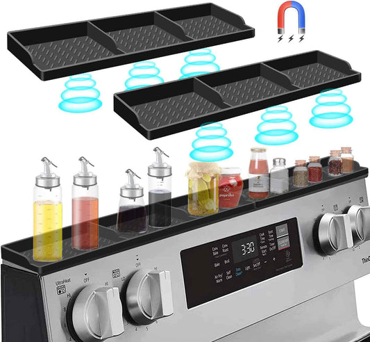 Hydream 30-Inch Silicone Stove Top Shelf, Black