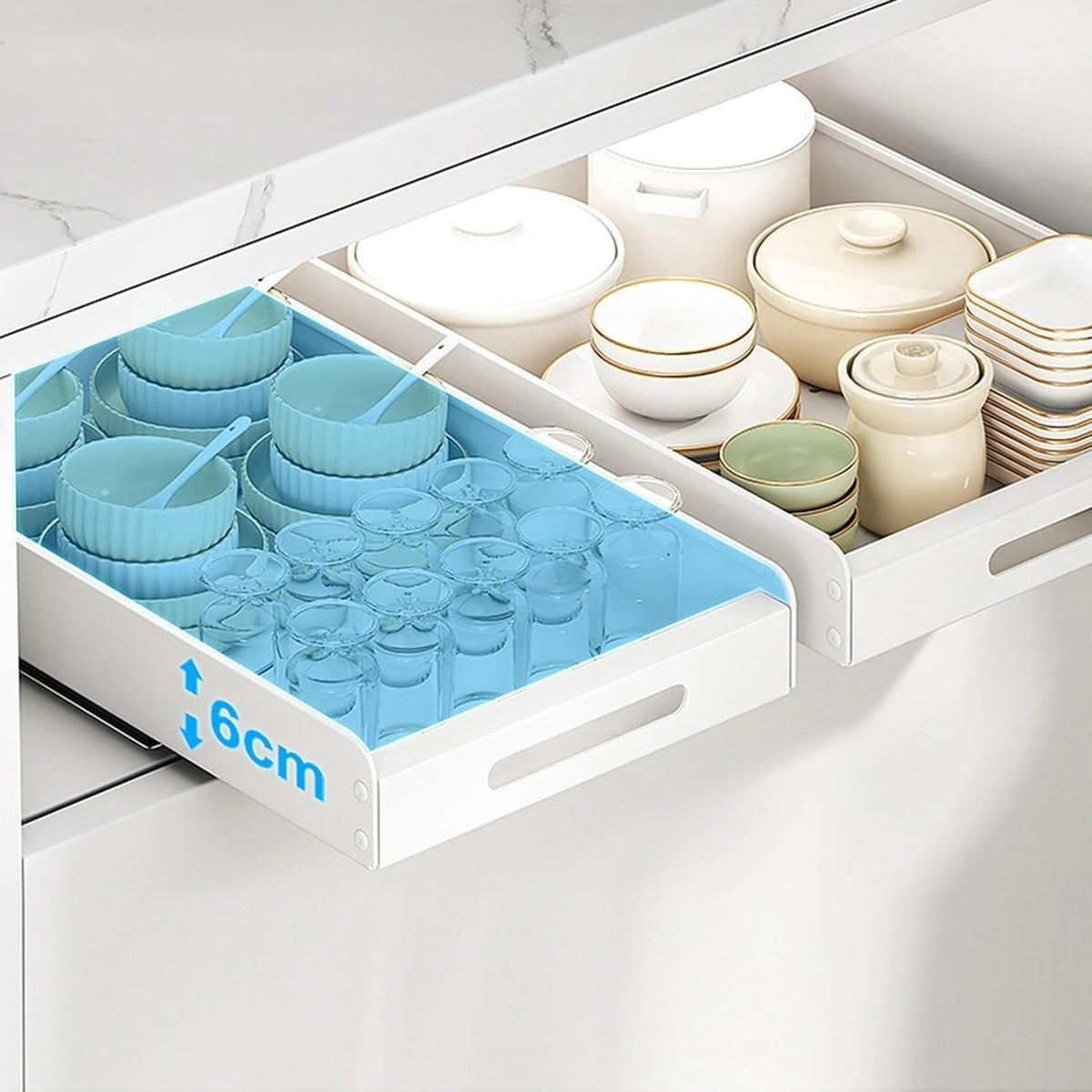 Pull Out Cabinet Drawer Organizer, Carbon Steel