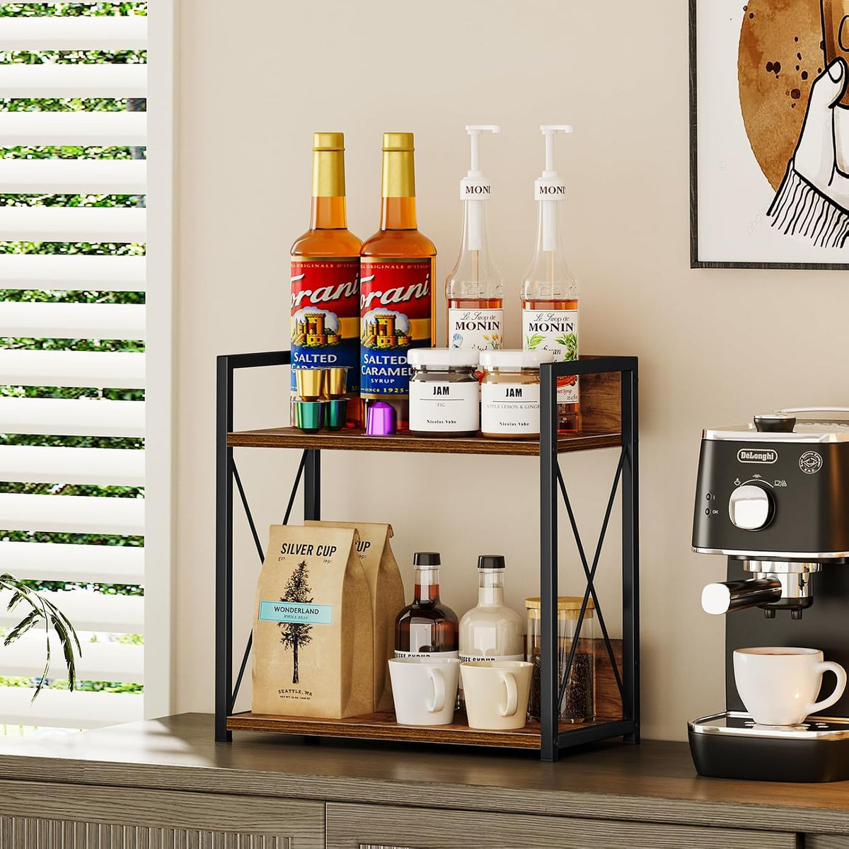 Kitchen Counter Shelf – 2-Tier Spice Rack for Counter - Field & Nook