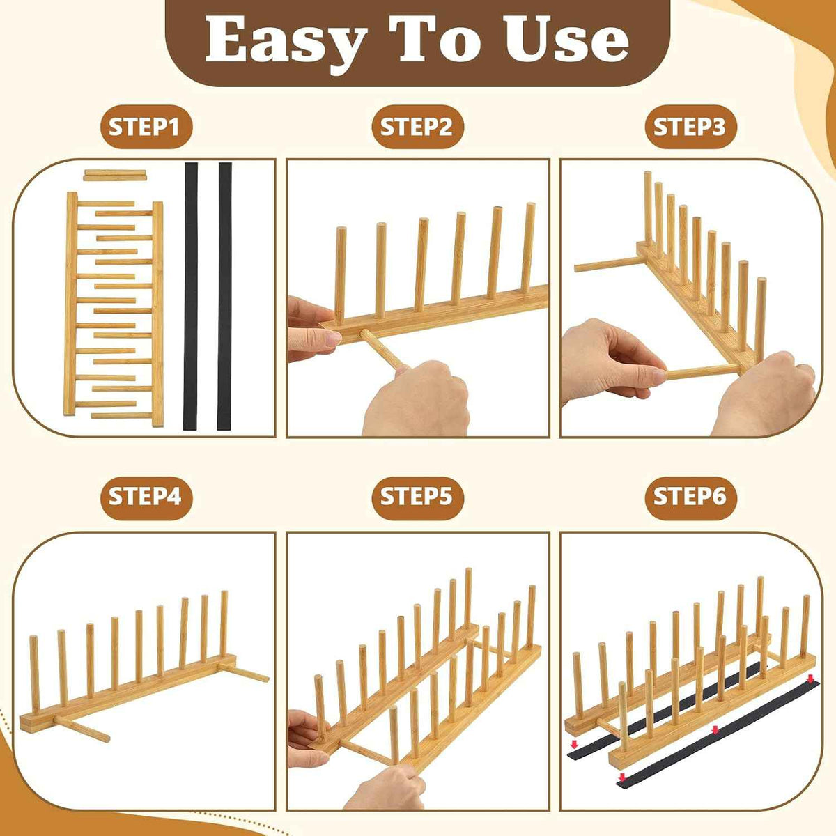4PCS Bamboo Kitchen Cabinet Organizer Set