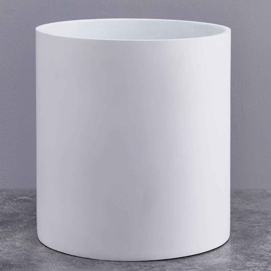 FaithLand Plant Pot 10 inch - Perfectly Fits Mid-Century Modern Plant Stand - Drainage Plug and Drainage Mesh Screen - Matte White Planter Pot - Upgraded