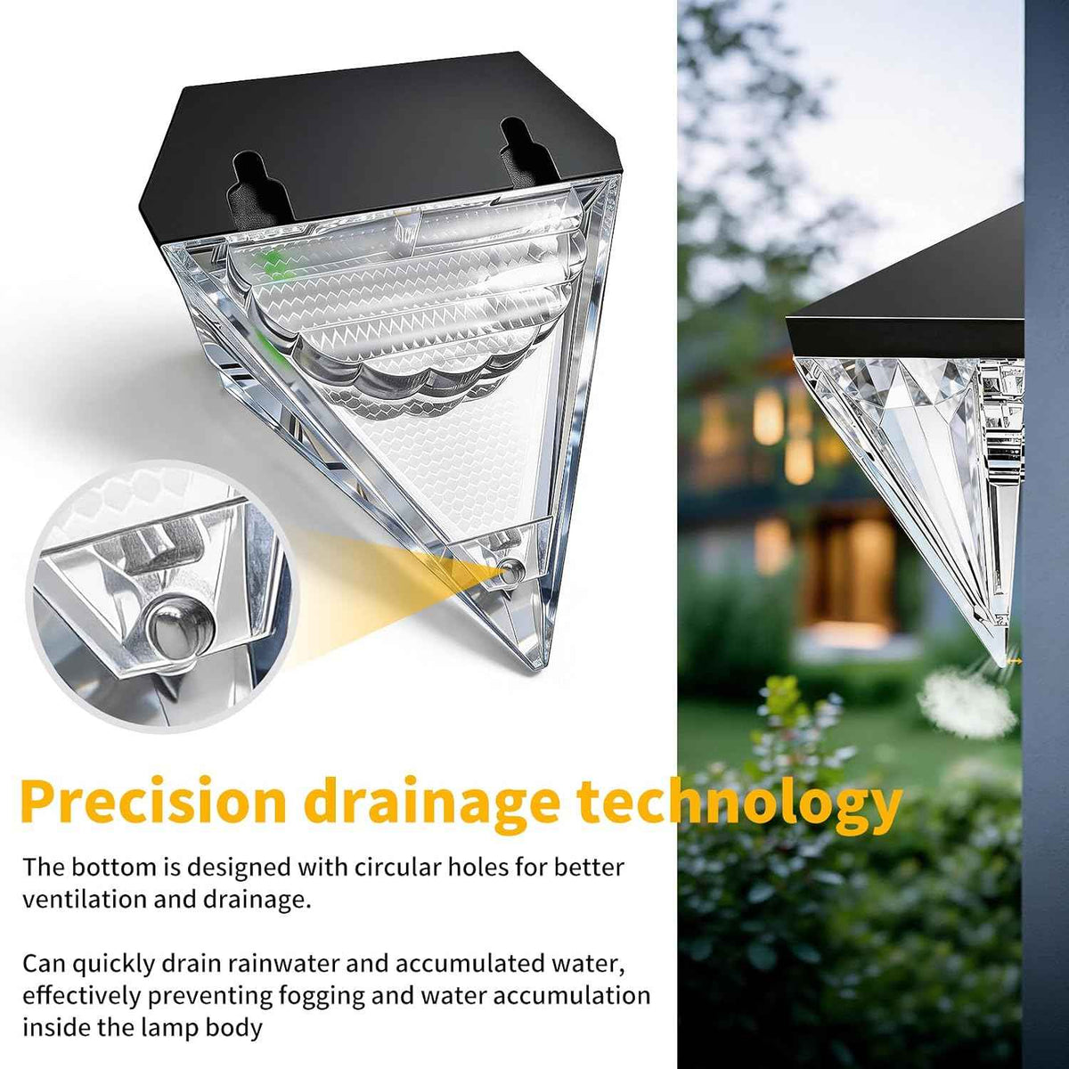 Solar Fence Lights, Solar Deck Lights Outdoor Waterproof, Warm White LED Solar Wall Lights 4 Pack for Garden Stair, Fence, Patio, Front Porch, Pathway & Wall Decor