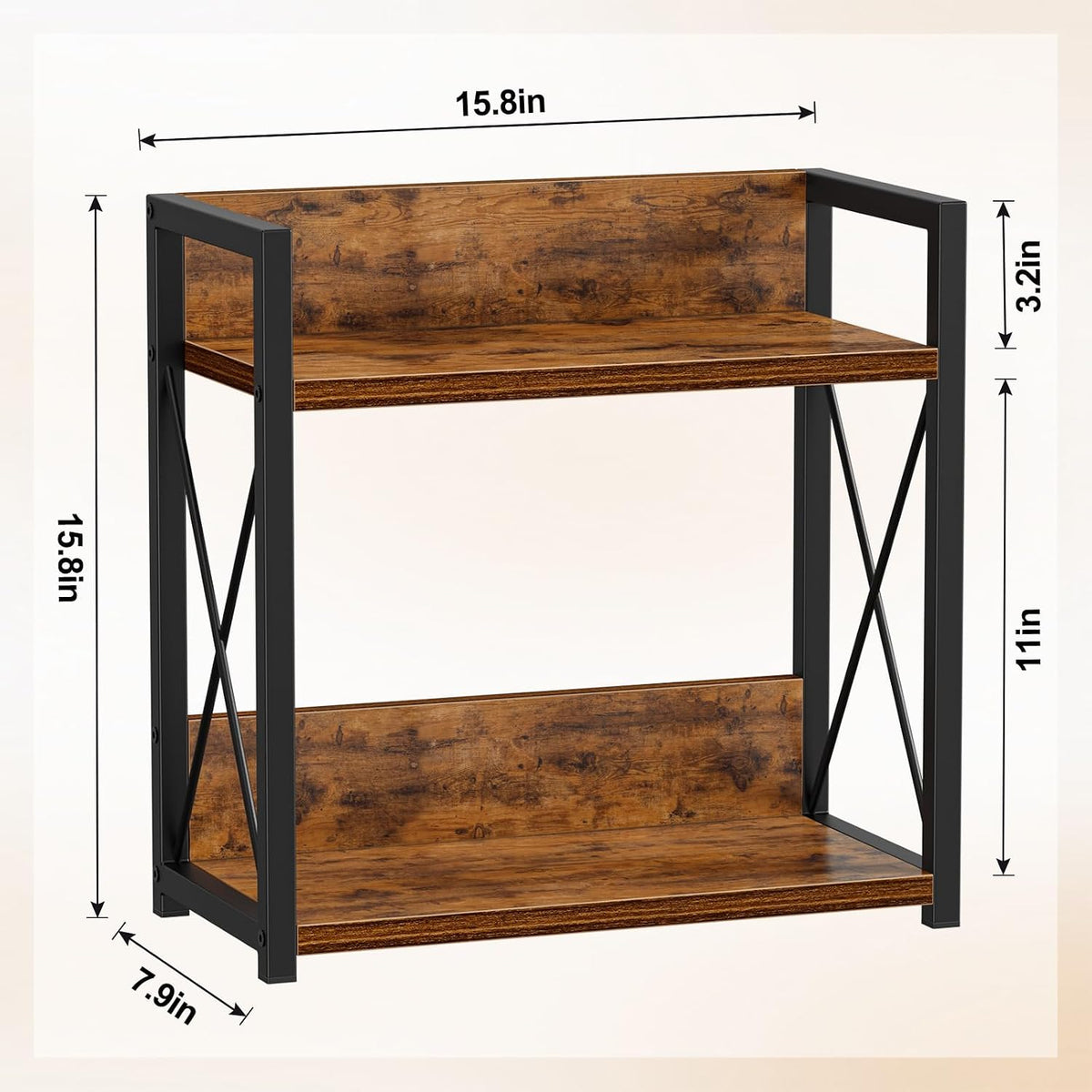 Kitchen Counter Shelf – 2-Tier Spice Rack for Counter - Field & Nook
