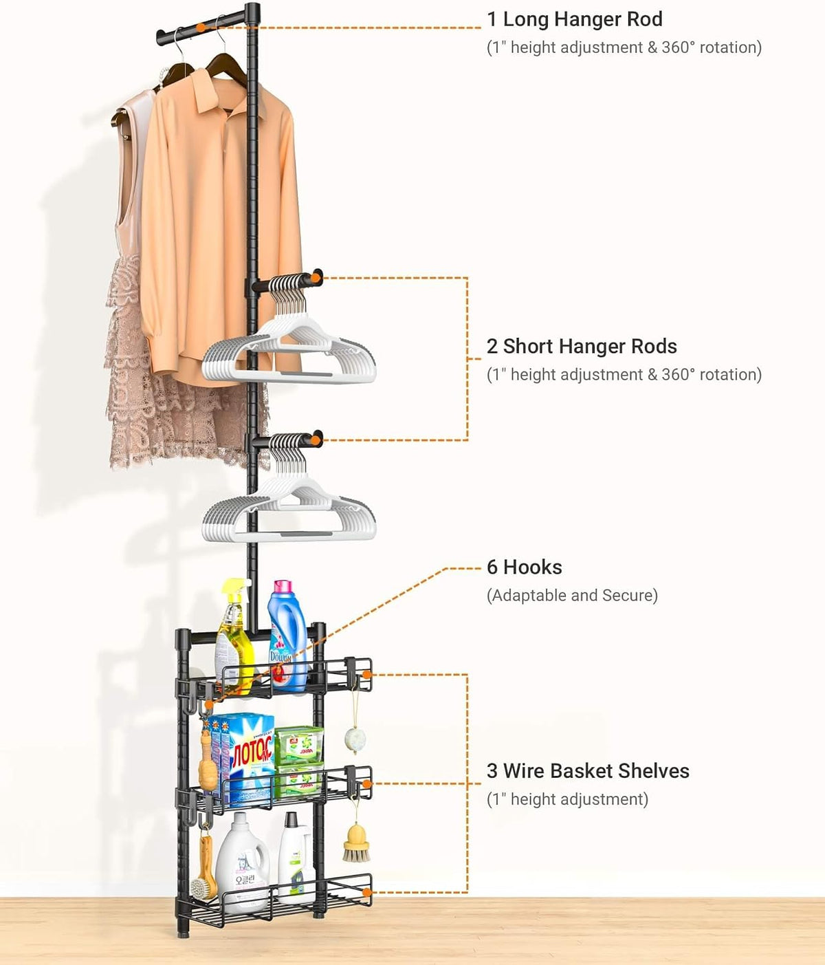 Laundry Room Shelves – Over the Washer and Dryer Storage Shelf - Field & Nook
