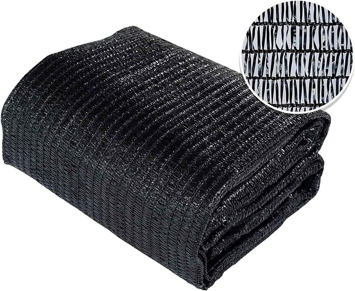 Agfabric 40% Shade Cloth 12X 20ft Sun Shade Fabric Sunblock Shade Cloth Cover with Clips for Plants, Black