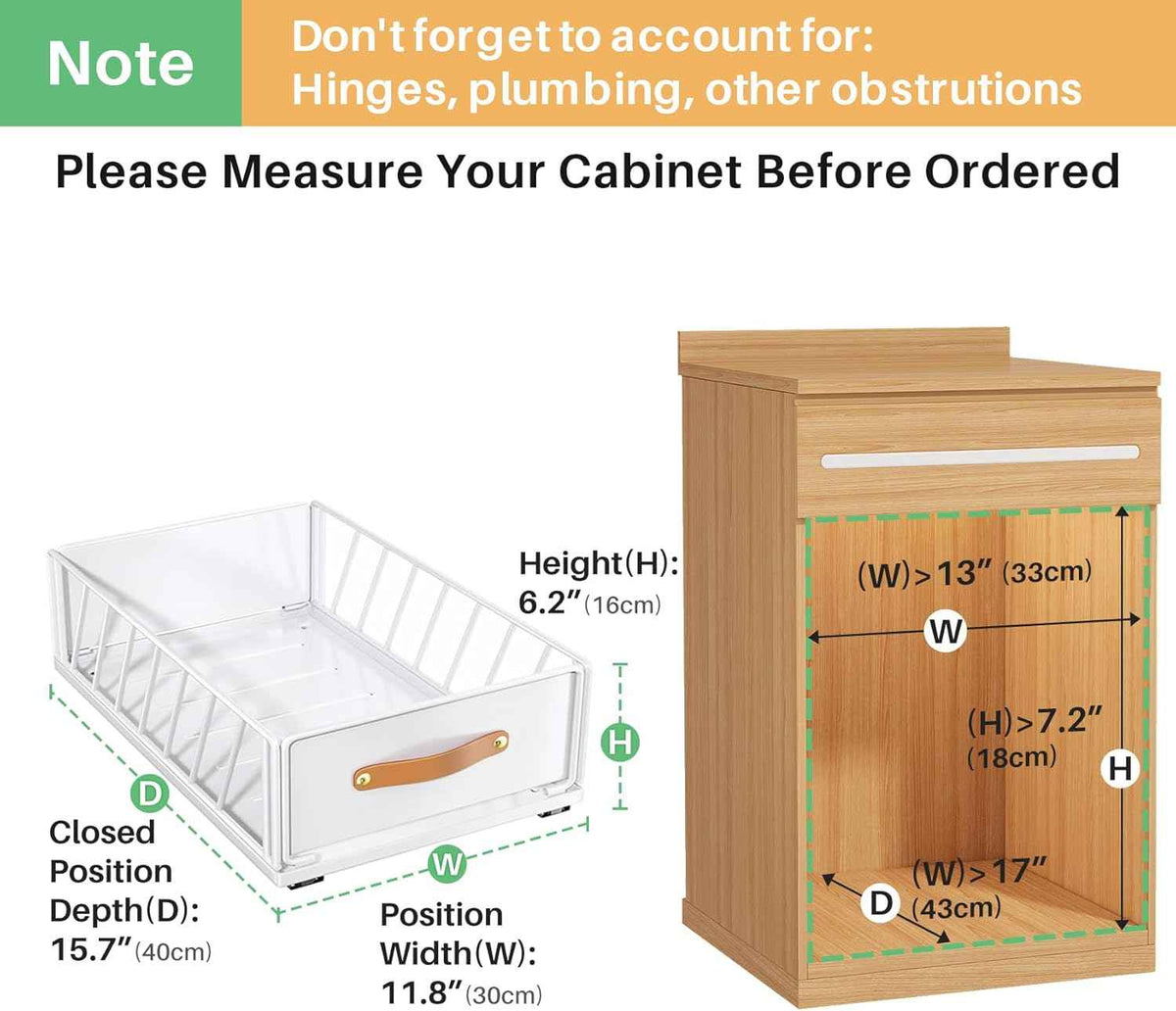Pull out Cabinet Organizer,Heavy Duty Slide out Pantry Shelves Drawer