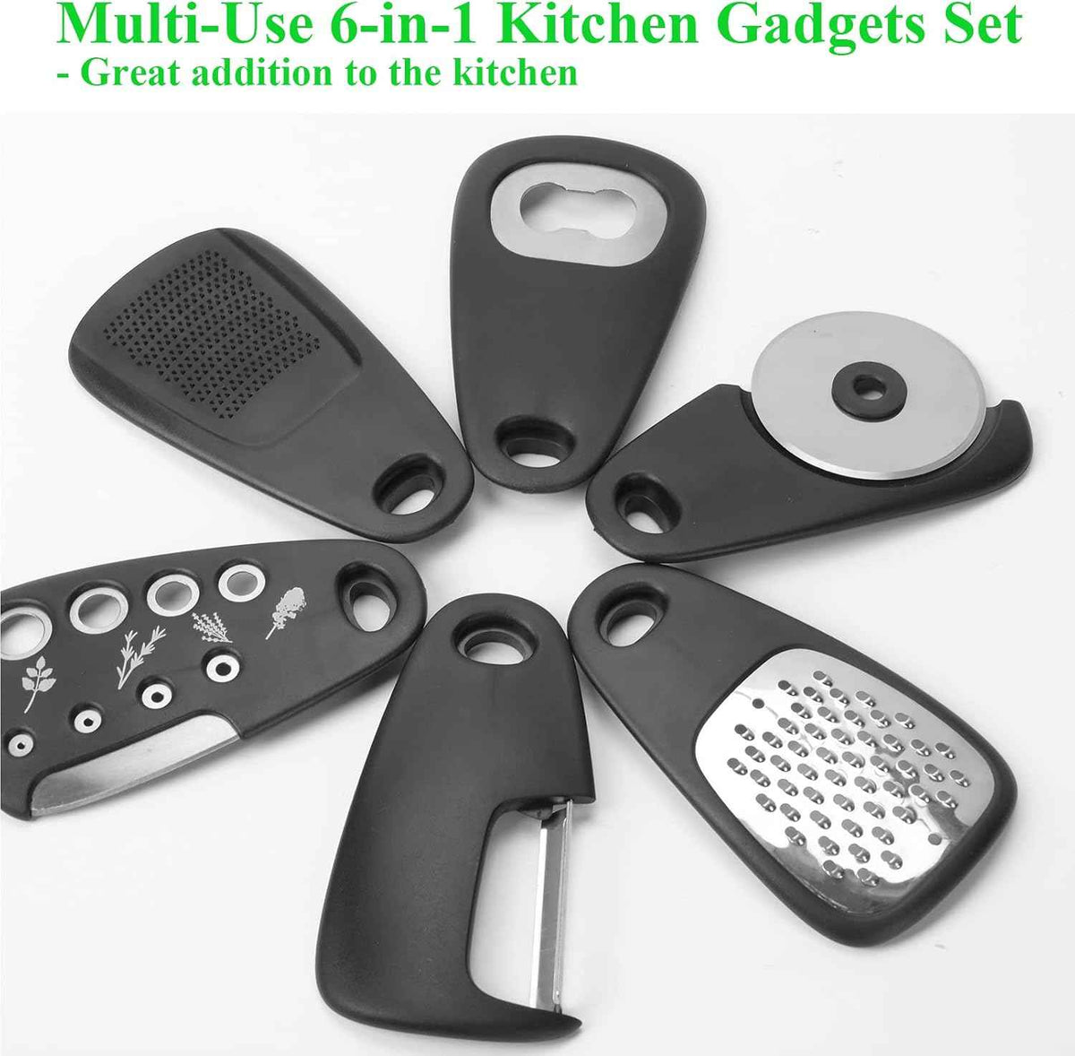 6-Piece Kitchen Gadget Set, Black