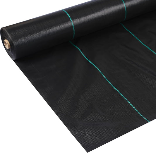 6ftx100ft Heavy Duty Weed Barrier Landscape Fabric – Durable Woven Driveway Garden Cloth for Weed Control, Ground Cover, Landscaping – Long-Lasting Geotextile Fabric – 3.2oz