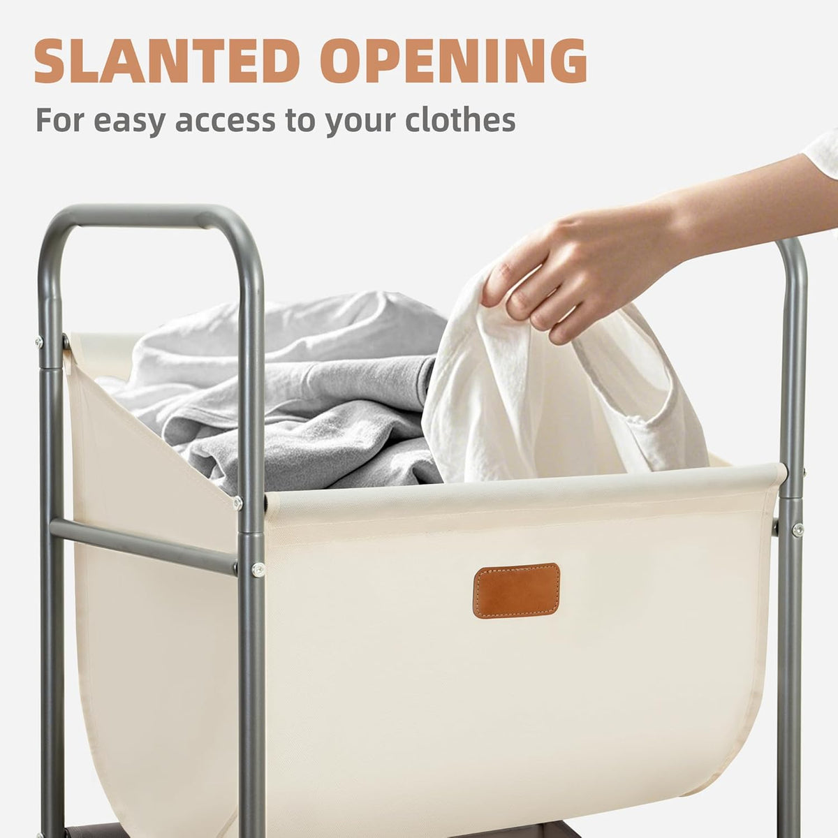 120L Vertical 3-Tier Rolling Laundry Sorter - Field & Nook