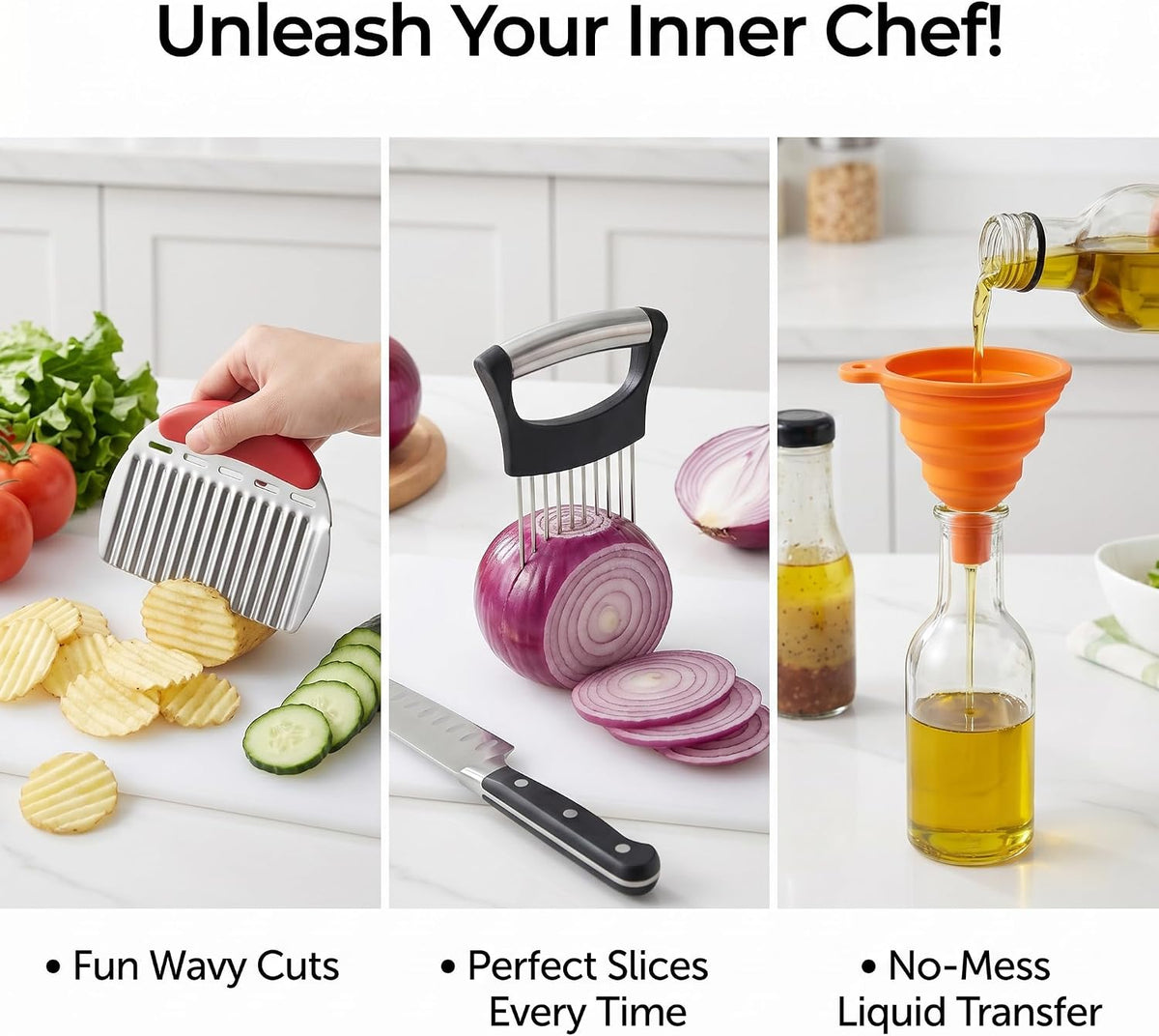 13-Piece Kitchen Gadget Set with Storage Basket