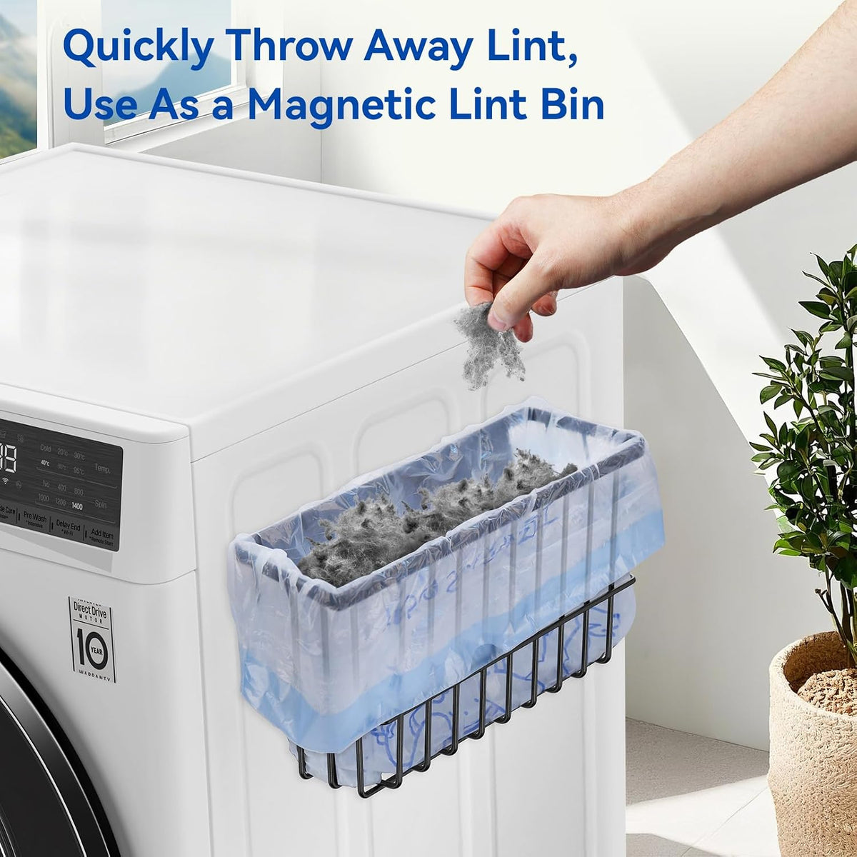 Laundry Room Organization and Storage Magnetic Dryer Ball Holder with Magnetic - Field & Nook