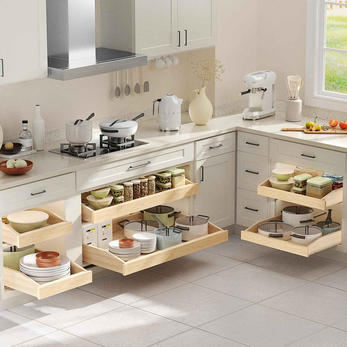 ROOMTEC Pull Out Cabinet Organizer, 22-1/2" W x 21" D