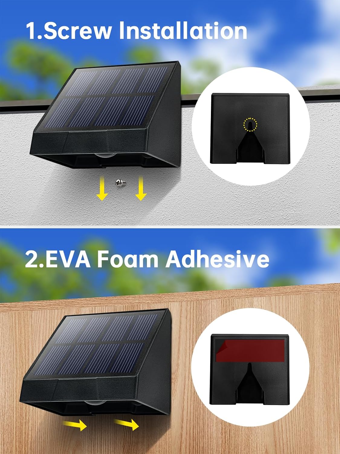 Mrzxy Solar Address Light for Mailbox, House Number, Deck, Sign, Wall | Solar Powered LED Dusk to Dawn Small Downlight Outdoor Wateproof Non-drill 6 Pack Convex Lens
