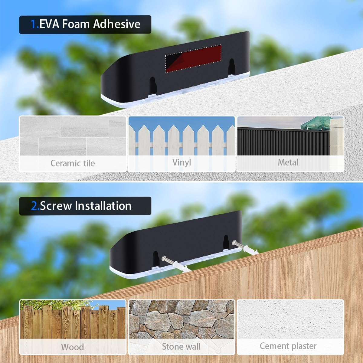 Solar Lights Outdoor Waterproof for Wall, Mailbox, Fence, Address, Sign | 3000K/4000K/6000K 3 Modes Small Downlight Solar Powered Waterproof Dusk to Dawn Lighting Bright LED Lens 2 Pack