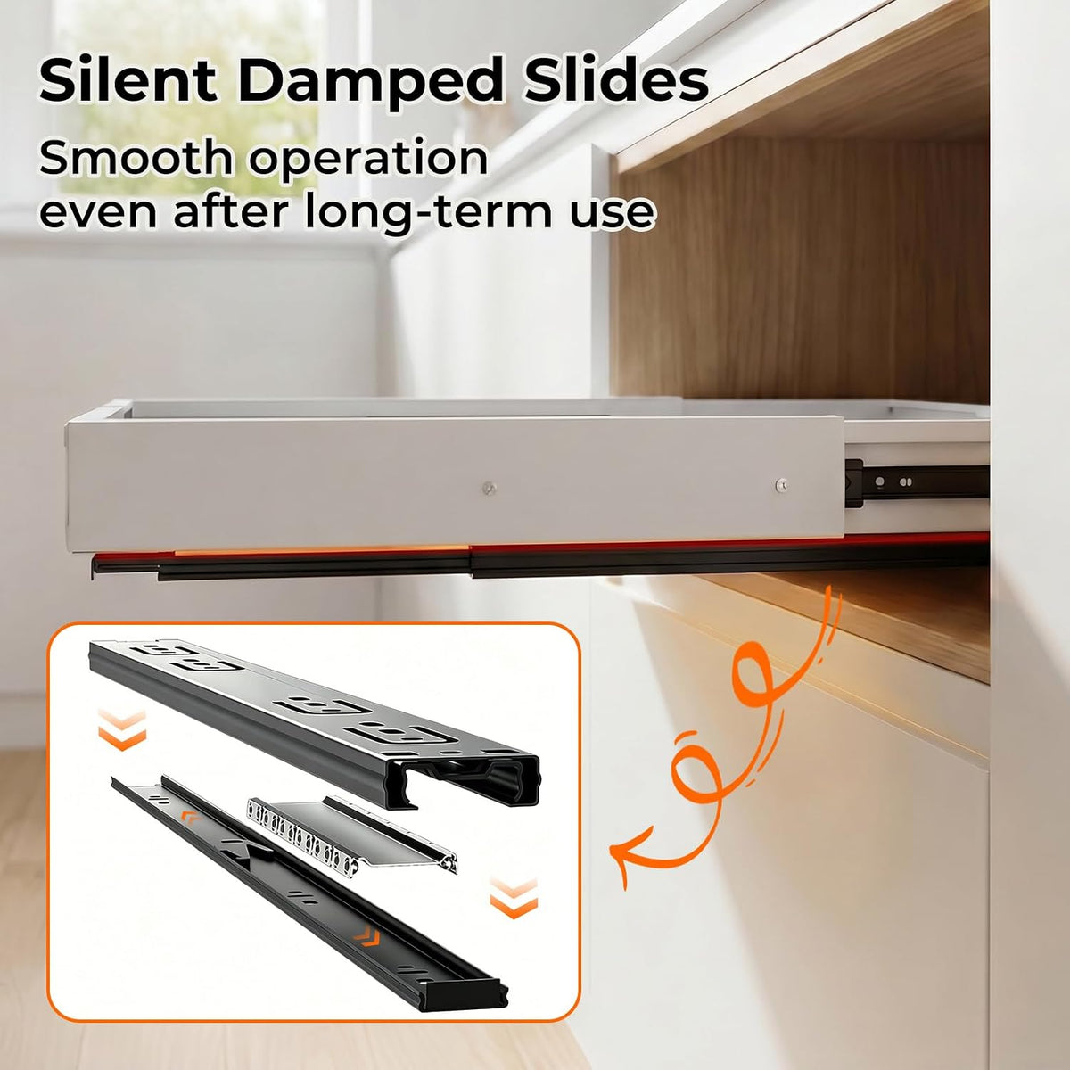 UFORU Expandable Pull Out Cabinet Organizer, 11.4"-18.9"