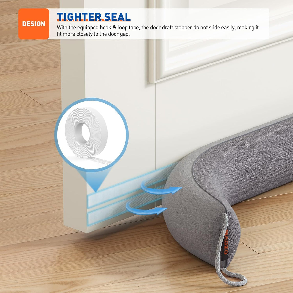 Weighted Door Draft Stopper – 36-Inch Washable Gap Blocker