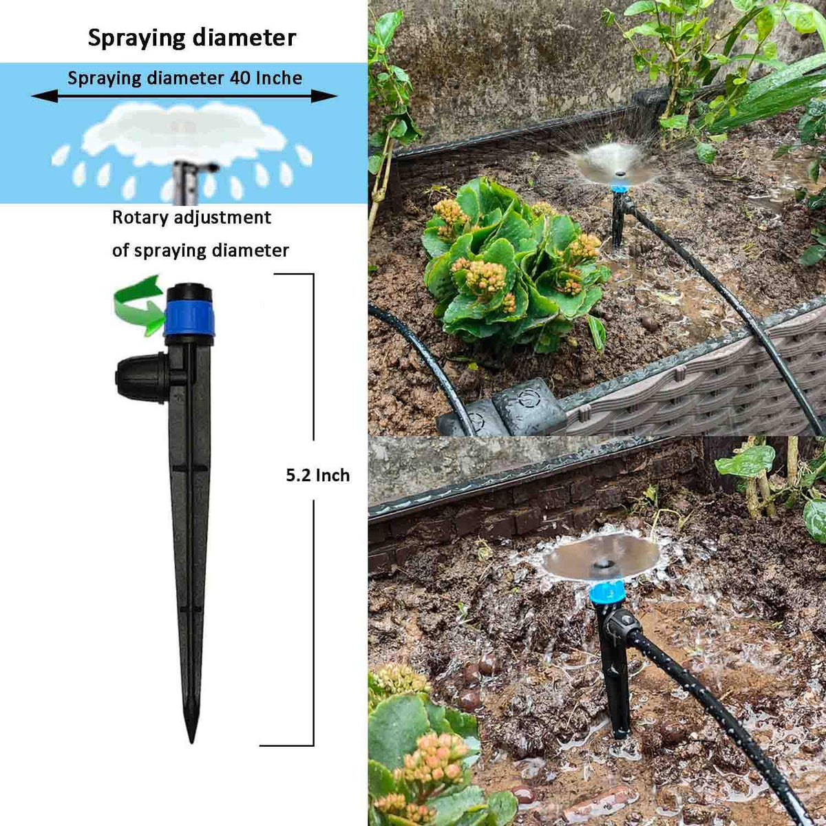 Automatic Drip Irrigation System with Timer – 160 ft
