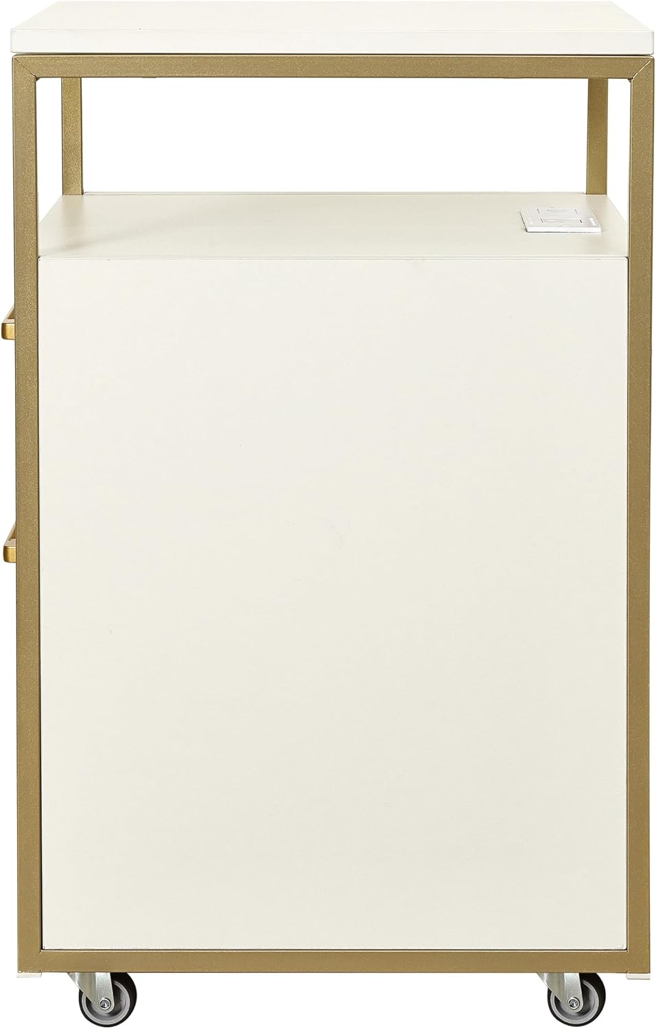 Techni Mobili 2‑Drawer Rolling File Cabinet with Lock, USB & Power Outlet | Modern 2‑drawer rolling file cabinet with lock, USB ports, power outlet, wheels, storage for files, or printer in home office - Field & Nook