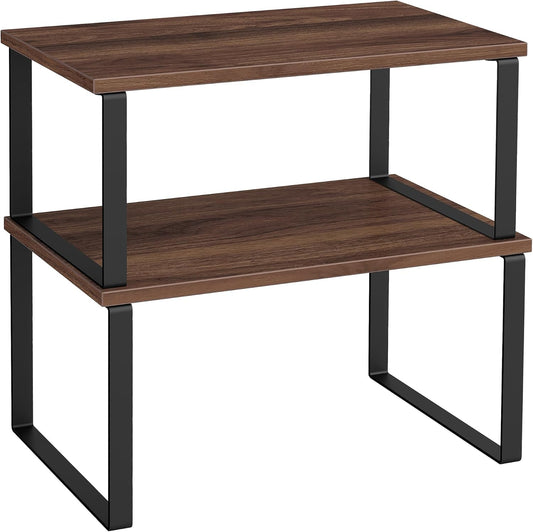SONGMICS Cabinet Organizer Shelf – Set of 2 Kitchen Counter Shelves - Field & Nook