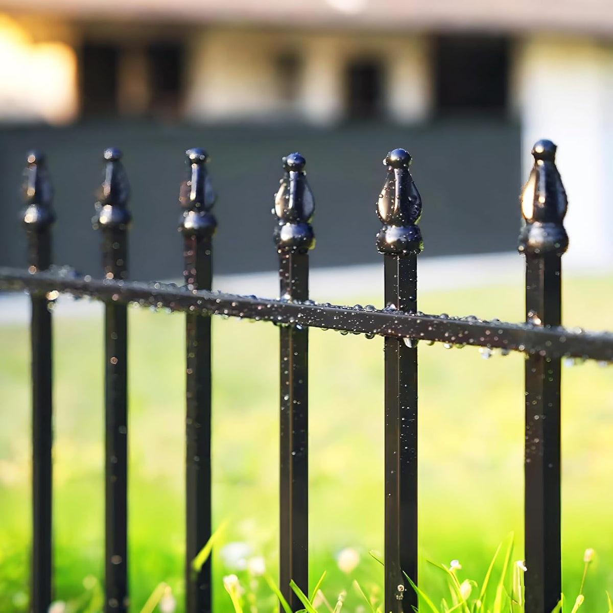 Decorative Metal Garden Border Fence – 20 ft, 10 Panels