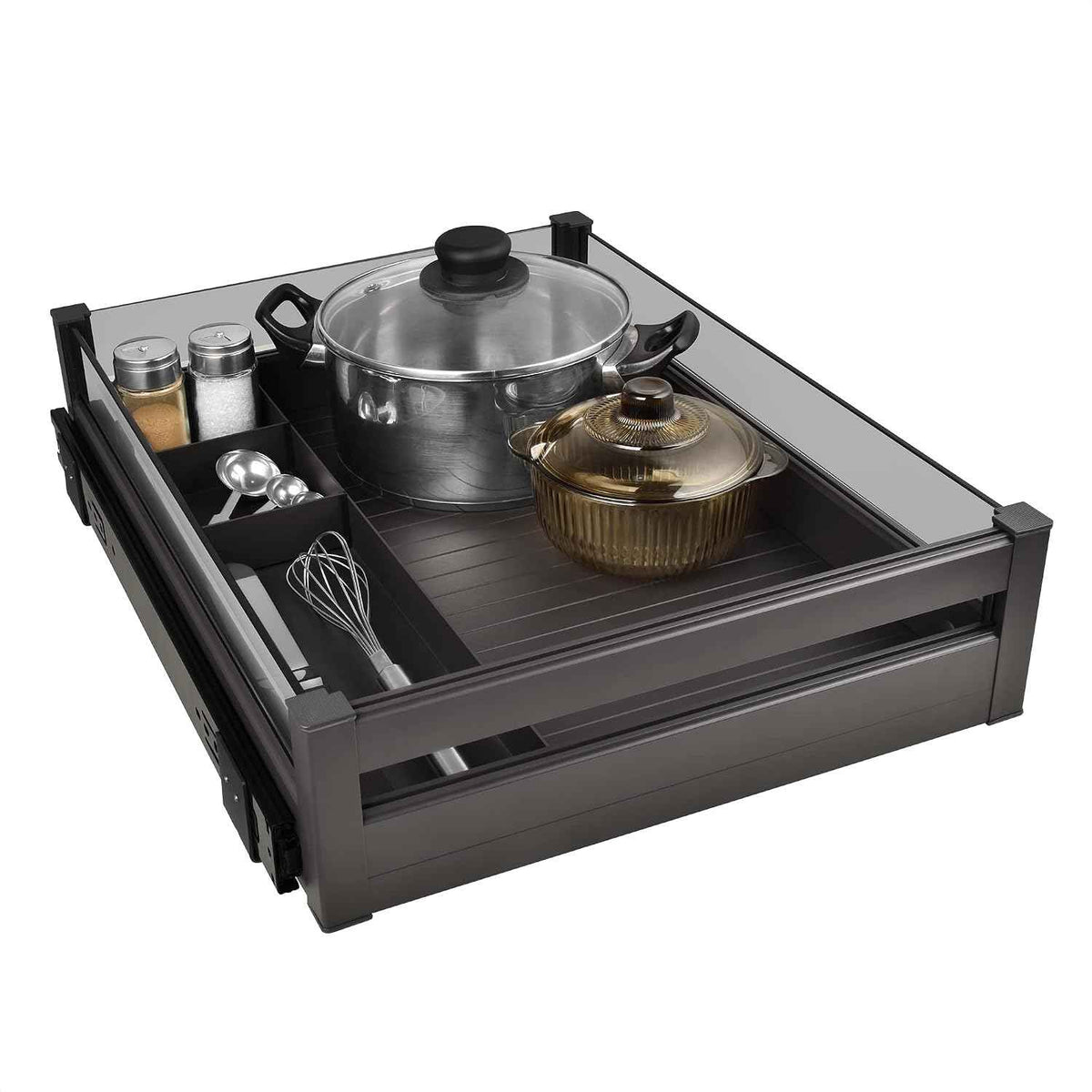 JOMOLA Pull Out Cabinet Drawer, 17 Inch Wide × 21 Inch Deep