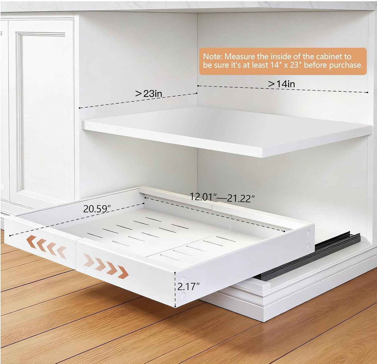 2-Pack Expandable Pull-Out Cabinet Organizer, 12"-22"
