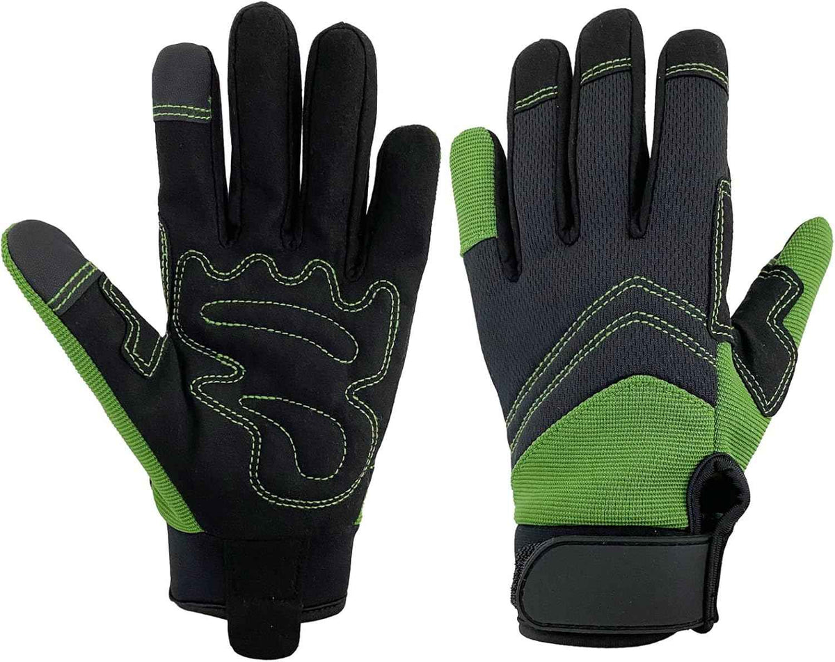 Gardening Gloves for Men and Women, Thorn Proof & Puncture Resistant Working Gloves, Gloves for Safety Work and Gardening, Gardening Gifts, Synthetic Leather Spandex Mechanic with Touchscreen Support
