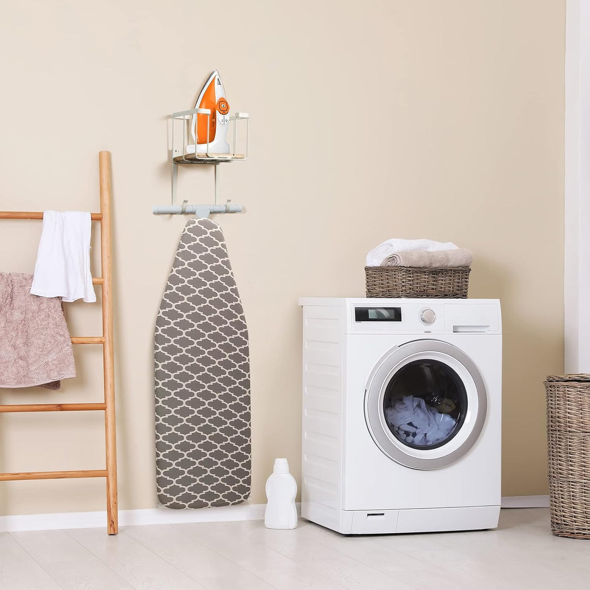 White Over-Door Iron and Board Storage Holder - Field & Nook