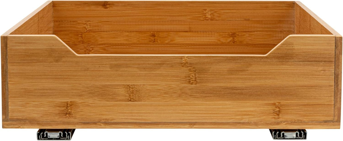 Household Essentials Glidez Pull-Out Organizer, Bamboo and Steel