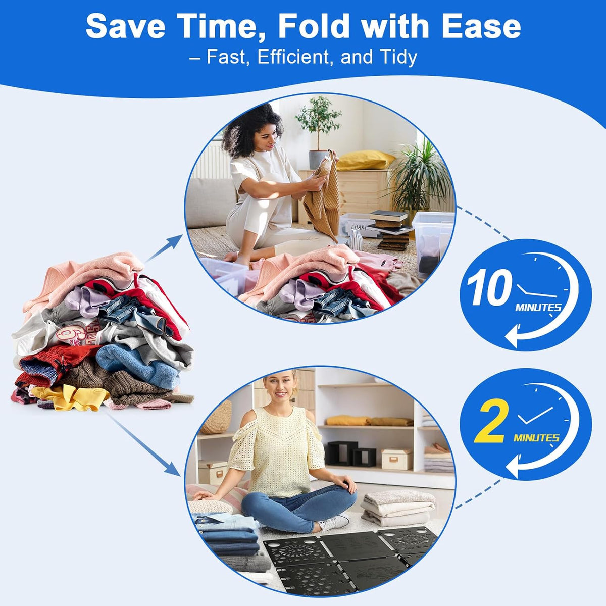 Shirt Folding Board – Adjustable Laundry Organizer