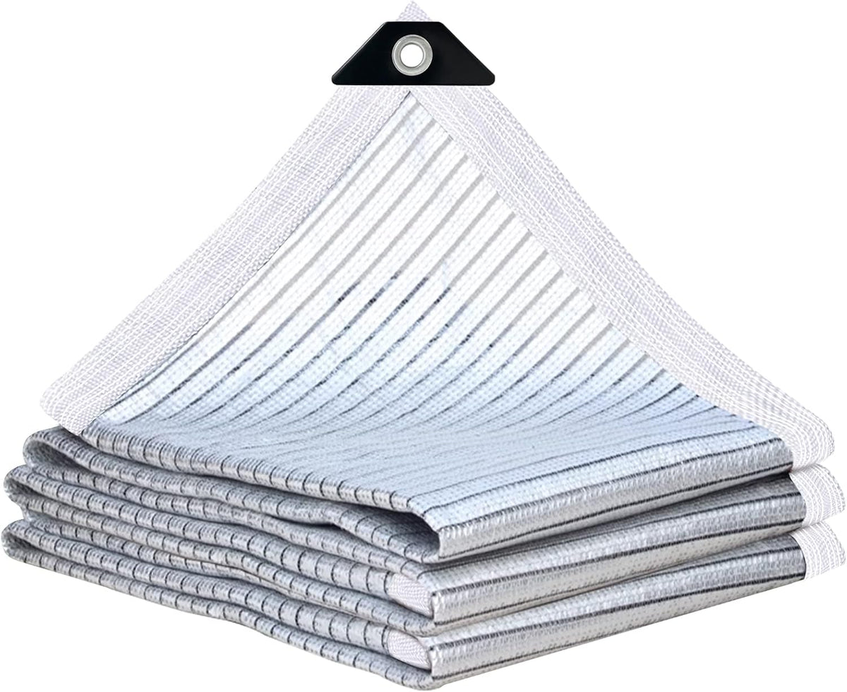 Reflective Aluminum Shade Cloth with Grommets – 90% Shade