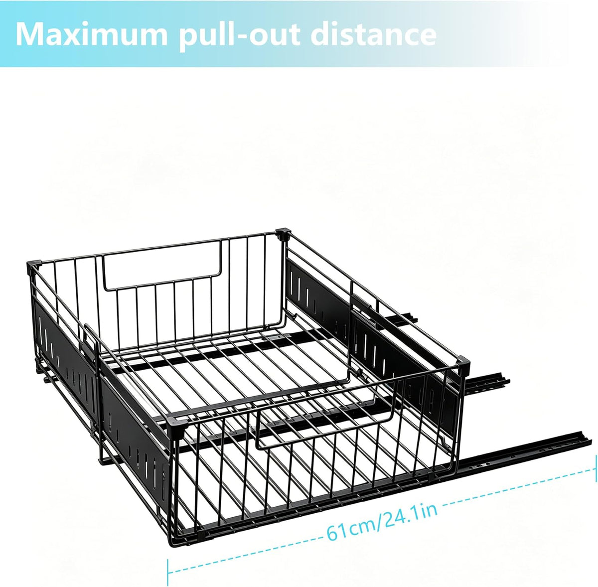 KimHong 2 Pack Pull Out Cabinet Organizer, 12.4"-19.5"