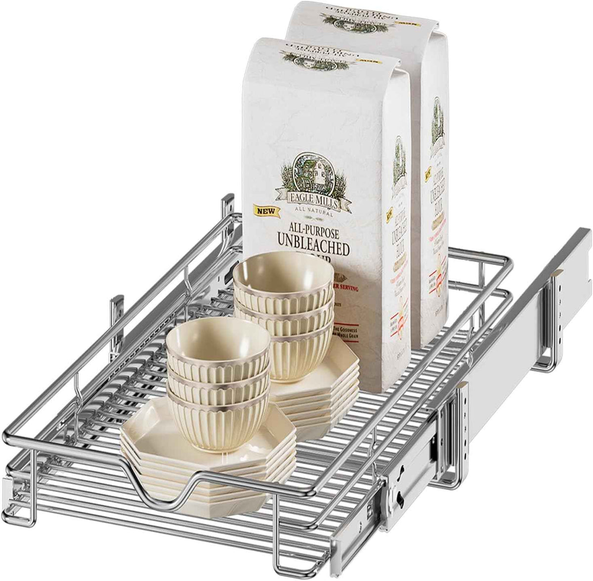 DINDON Pull Out Cabinet Organizer, 11" W x 18" D