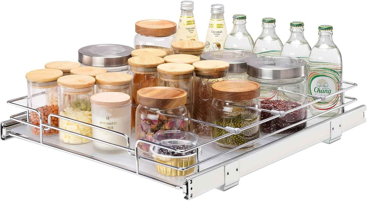VEVOR 18.5"Wx21"Dx3.5"H Pull Out Cabinet Organizer, Heavy Duty Slide