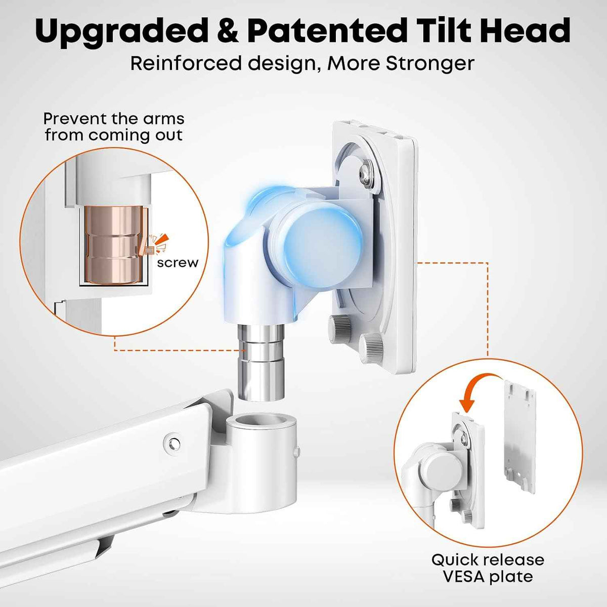 PUTORSEN Ultrawide Monitor Wall Mount - Heavy Duty Monitor Arm for Screen up to 57 inches and 44 lbs with Gas Spring, Full Motion Adjustable, Max VESA 200x200