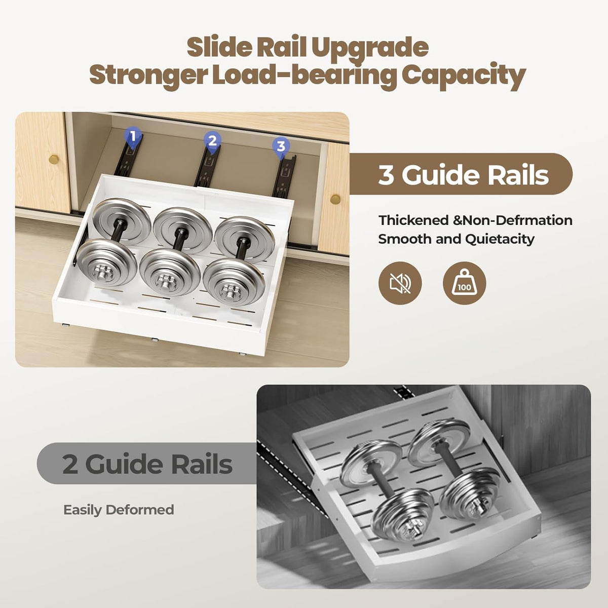 Dayacoco 2Pcs Expandable Pull Out Cabinet Organizers, 11.4"-19.4"W