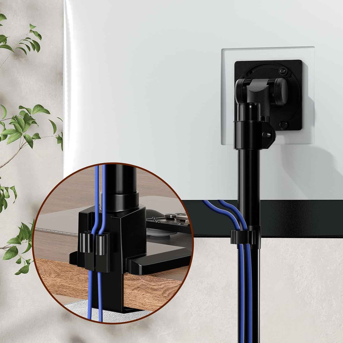 24-57'' Ultrawide Monitor Desk Mount, Aluminum Heavy Duty Monitor Arm | Low Profile, Topside Clamp/Grommet Mounting, Tilt, Swivel, Rotate, Holds up to 59.4lbs, VESA 75x75/100x100 mm, Black