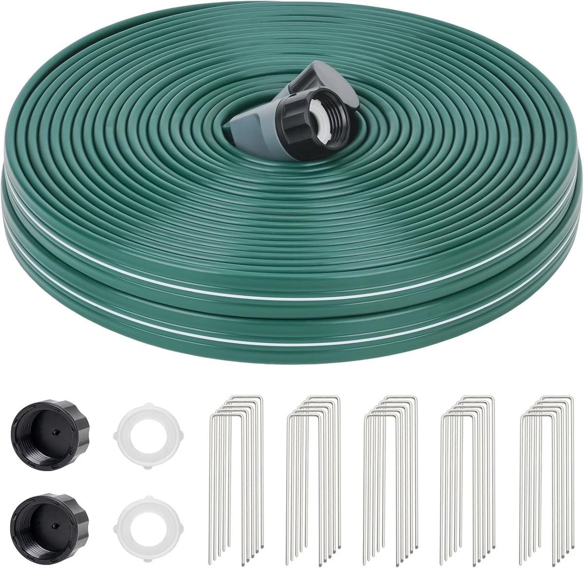 Sprinkler Soaker Hose 75ft for Garden Lawn, Watering Pipe with Holes, High-Efficiency Water-Saving Garden Irrigation System, Drip Hose Sprinkler