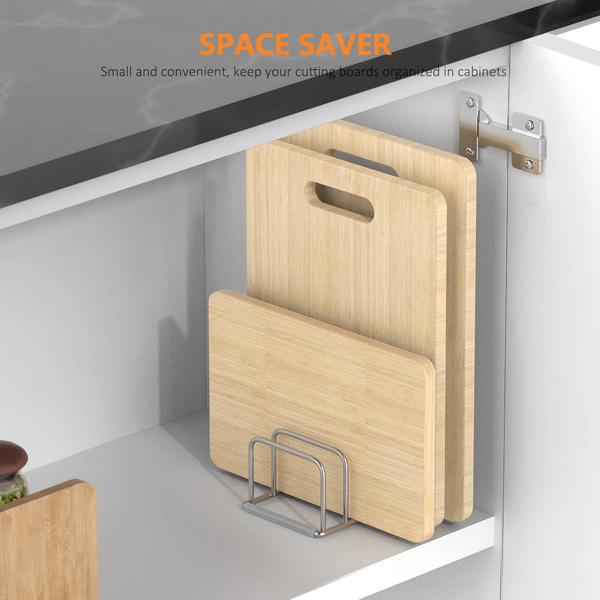 Cutting Board Organizer Stand, 304 Stainless Steel, 1.0 Inch Slots