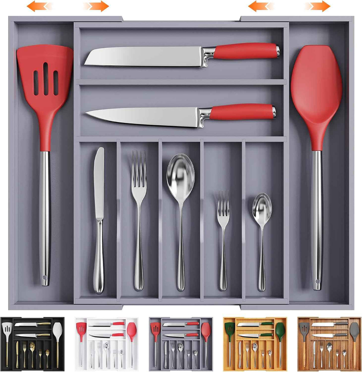 Extra Large Kitchen Silverware Drawer Organizer