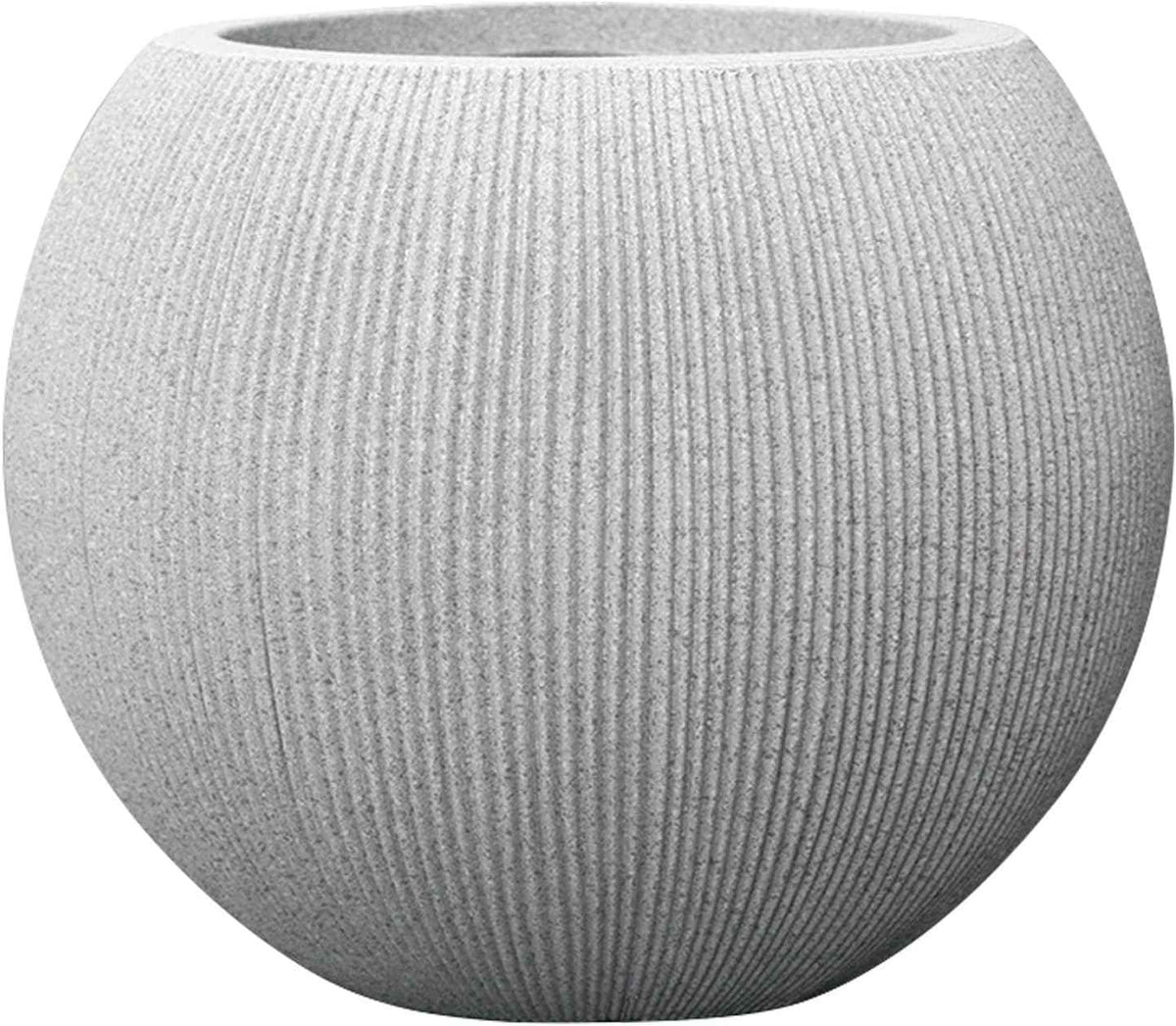 14.5"Dia Large Gray Round Plastic Planter with Drainage Hole & Plug, Textured Lightweight Plant Pot, Shatterproof & UV Resistant for Indoor Outdoor Patio, Modern Decor (11.8"H x 8.9" Opening)