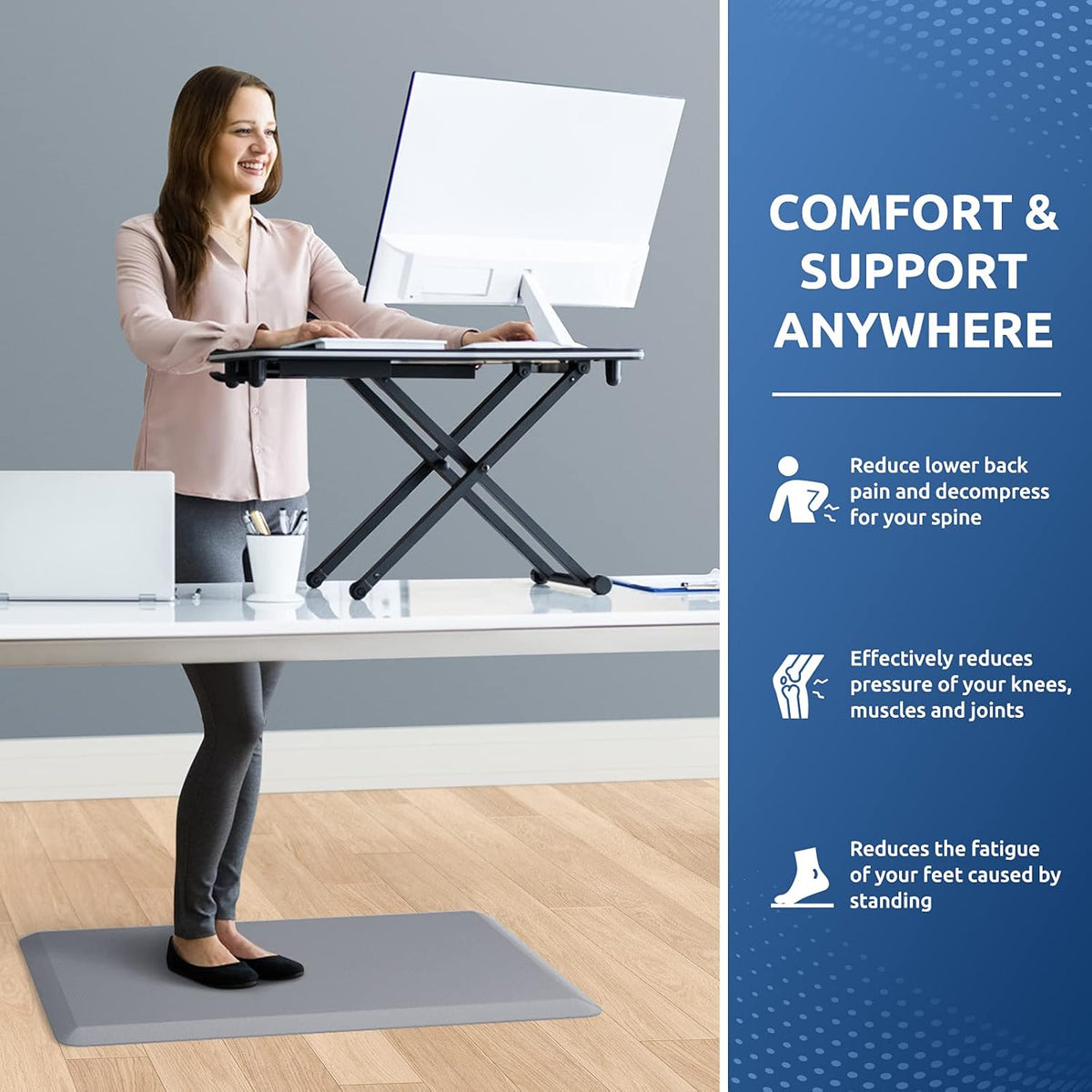 Cushioned Anti-Fatigue Kitchen Mat – Waterproof Non-Slip Standing Rug