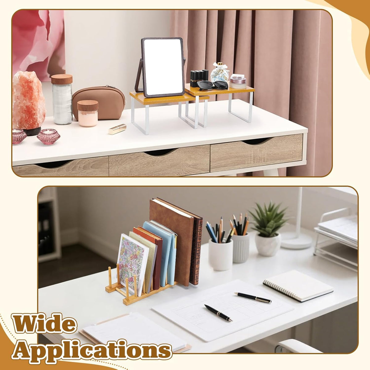 4PCS Bamboo Kitchen Cabinet Organizer Set